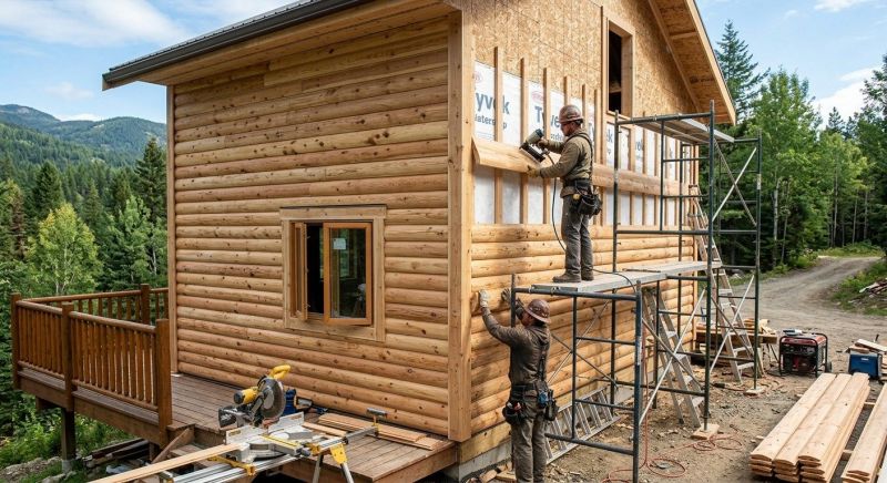 Log Siding Installation in Brooks, GA